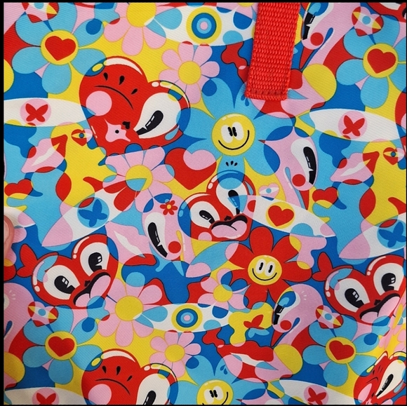 Estee Lauder X Hattie Stewart Happy Hearts Floral Daisy Tote Colorful Clowncore - Picture 4 of 12